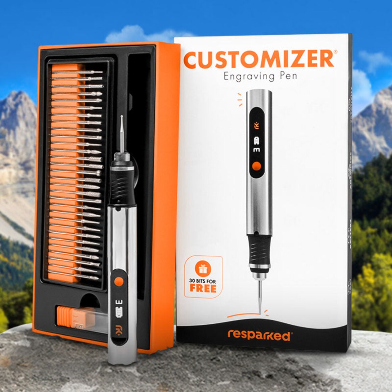Customizer Engraving Pen by Resparked (Formerly Culiau): Ultimate Cordless Portable Tool for Artists & DIYers - Engrave 50+ Surfaces - Beginner Friendly - Rechargeable - Free 30 Bits & Mastery Guide